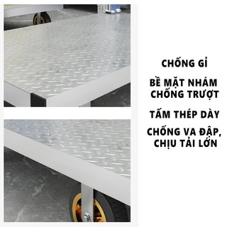 Xe Đẩy Hàng Xe Kéo Hàng Thép Bánh xe chống ồn siêu bền  Tải Trọng 300kg Gấp Gọn Tiện Lợi  Lợi 4 bánh xe Bảo hành 2 năm
