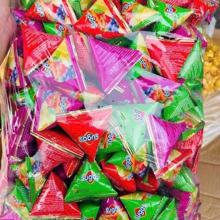 [500G - 1KG] Kẹo Dẻo Chip Chip Sugas Hương Trái Cây Siêu Ngon Kẹo Tam Giác Dẻo Mềm Dẻo Ngọt Dịu