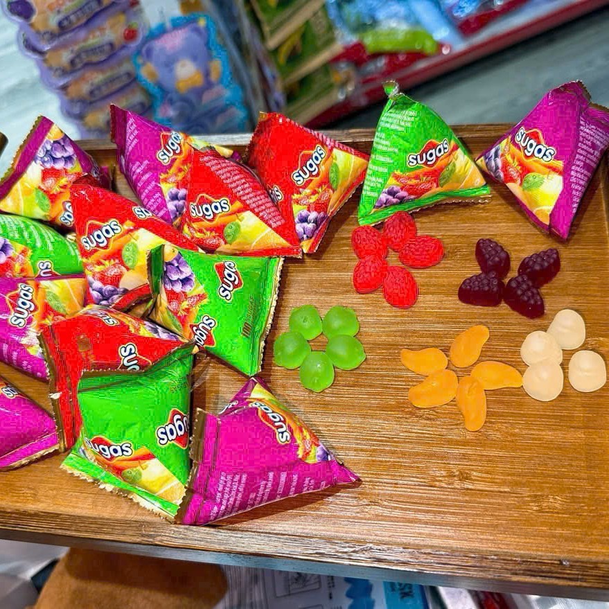 [500G - 1KG] Kẹo Dẻo Chip Chip Sugas Hương Trái Cây Siêu Ngon Kẹo Tam Giác Dẻo Mềm Dẻo Ngọt Dịu