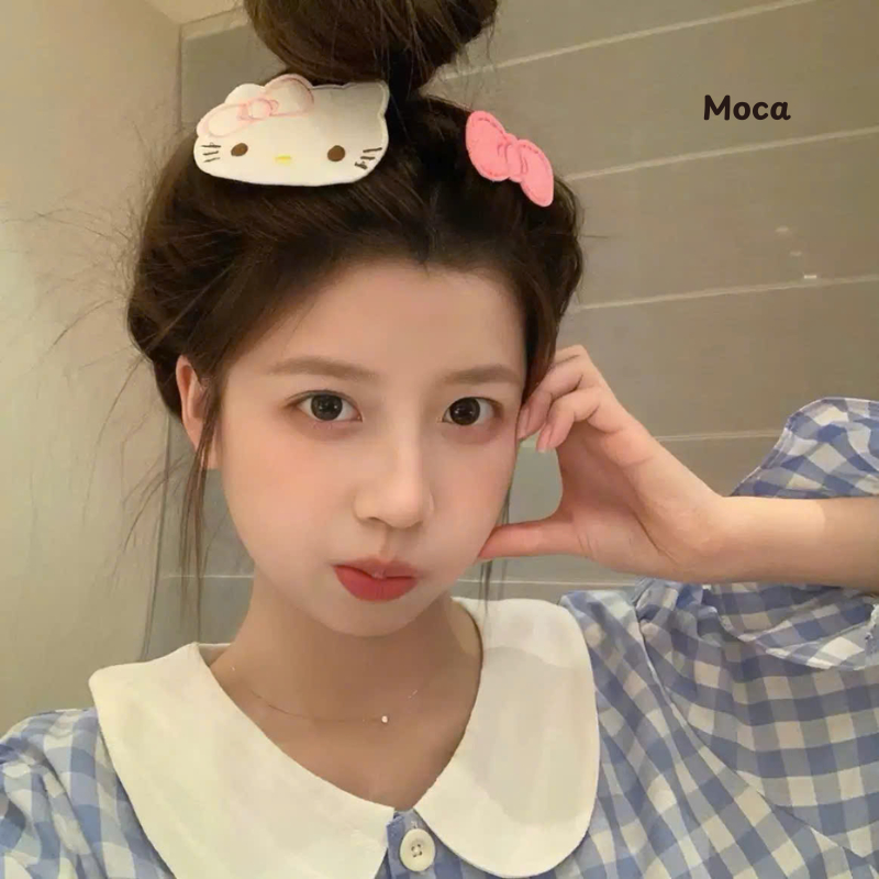 Dán Mái Moca cỡ Lớn hình hoạt hình Hello Kitty Dễ Thương. Giúp mái tóc gọn gàng. Phong cách dễ thương Hàn Quốc
