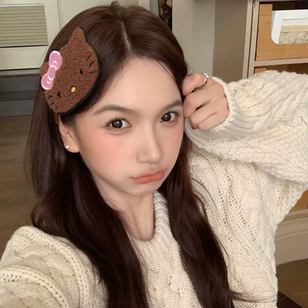 Dán Mái Moca cỡ Lớn hình hoạt hình Hello Kitty Dễ Thương. Giúp mái tóc gọn gàng. Phong cách dễ thương Hàn Quốc