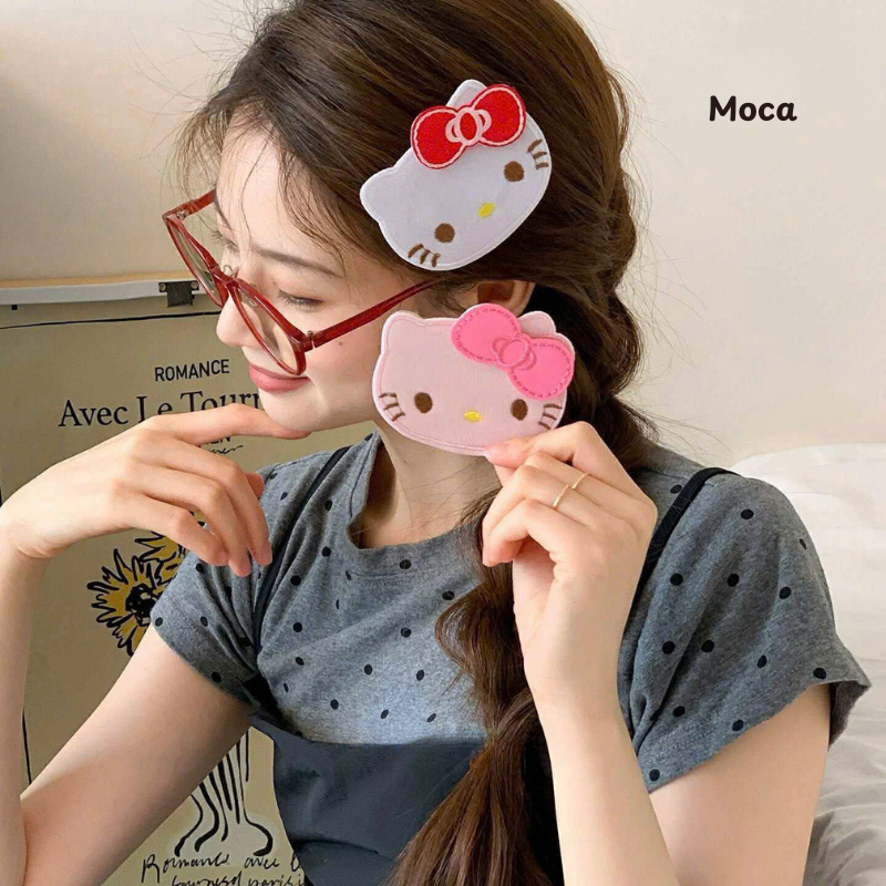 Dán Mái Moca cỡ Lớn hình hoạt hình Hello Kitty Dễ Thương. Giúp mái tóc gọn gàng. Phong cách dễ thương Hàn Quốc
