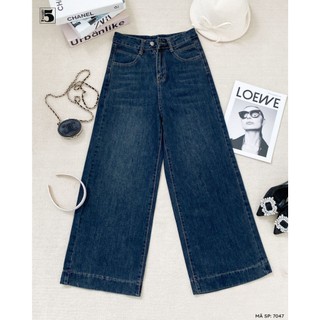 Quần Jeans Ống Rộng Twentyfive Cạp Cao Tôn Dáng, Quần Bò Nữ Thiết Kế Basic Phù Hợp Đi Làm, Đi Chơi 7047