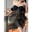 CS5 Váy ngủ sexy cúp v1 dây buộc có GỌNG kèm ĐỆM LÓT, đồ ngủ ren dáng xoè gợi cảm CS5