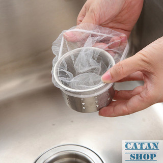 Set 100 Lưới Lọc Rác Bồn Rửa Bát Ngăn Mùi Hôi Chống Nghẹt Cống Tắc Nghẽn Bồn, Túi Lọc Rác 100