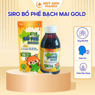 [CHÍNH HÃNG] Siro Bổ Phế Bạch Mai Gold Giảm Tình Trạng Ho Đờm Khản Tiếng Đau Rát Họng chai 125ml