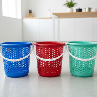 Sọt Tròn Có Quai Xách Đa Năng 25x26cm - Nhựa Đại Triển