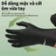 Găng tay y tế màu đen không bột, thích hợp cho thẩm mỹ viện, xăm hình và nhà hàng