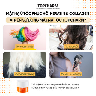 Kem Ủ Tóc, Mặt Nạ Ủ Tóc Phục Hồi Professional Salon Keratin & Collagen Topcharm 500ml (Phiên Bản Cải Tiến Cao Cấp)