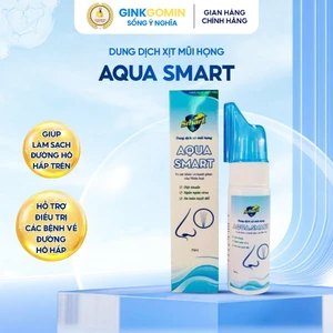 Dung dịch xịt mũi họng AQUA SMART Nước muối 0,5% xịt sát khuẩn mũi họng lành tính hiệu quả 70ml G65