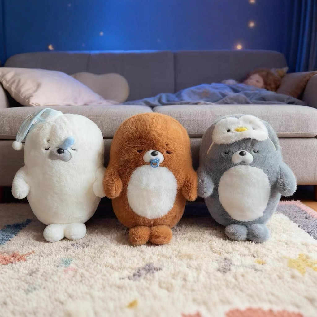 Gấu Thú Bông Hải Cẩu Rái Cá Cosplay Cánh Cụt Penguin Sư Tử Biển Quà Tặng Độc Đáo Lông Xù Siêu Mềm Mịn Dễ Thương