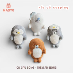 Gấu Thú Bông Hải Cẩu Rái Cá Cosplay Cánh Cụt Penguin Sư Tử Biển Quà Tặng Độc Đáo Lông Xù Siêu Mềm Mịn Dễ Thương