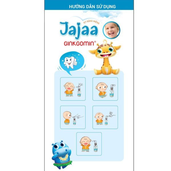 Xịt Răng Miệng JAJAA GINKGOMIN Cho Bé Giúp Làm Sạch Bảo Vệ Răng Miệng Cho Bé G43