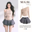 SUGAL - Set Áo Thun Trễ Vai KÈM ÁO HAI DÂY Bên Trong - Phối Chân Váy (KÈM ĐAI) Bí Phồng Xếp Ly|TOP 284 +CV 096