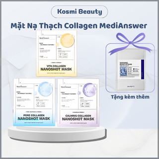Mặt nạ thạch Collagen MediAnswer mặt nạ medianswer Vita/Pore/Calming Collagen Nanoshot hộp 5 miếng - Kosmi Beauty