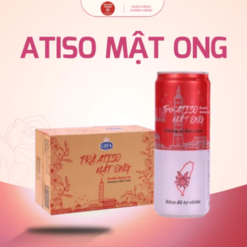 Trà Atiso Mật Ong GIFA 320ml – Thùng 24 Lon | Nước Atiso Đỏ Tự Nhiên Thanh Lọc Cơ Thể Giải Khát Ngon