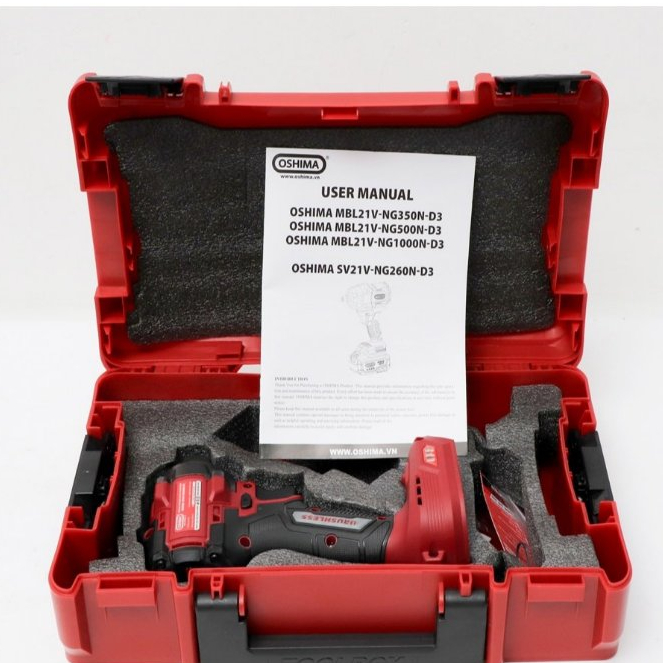 Thân máy siết vít không dây Oshima SV21V-NG260N-D3, Chính Hãng Bảo Hành 12 tháng