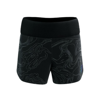 Quần Chạy Bộ Nữ Compressport Performance Short - Black/Aurora