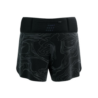 Quần Chạy Bộ Nữ Compressport Performance Short - Black/Aurora