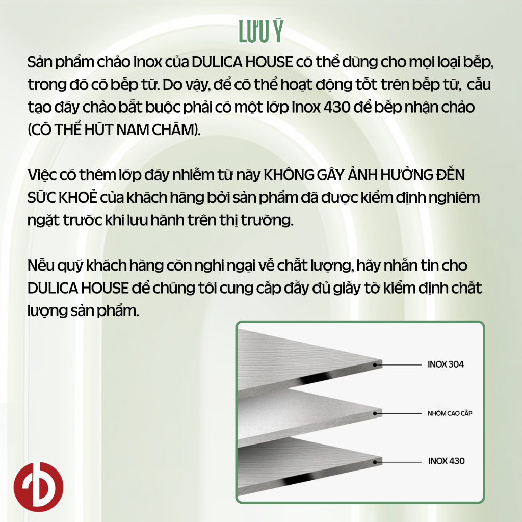 Chảo Inox 304 DULICA HOUSE - Đáy Phẳng Chuyên Chiên Rán, Chống Dính Tự Thân Dày Dặn Sáng Bóng | BigBuy360 - bigbuy360.vn