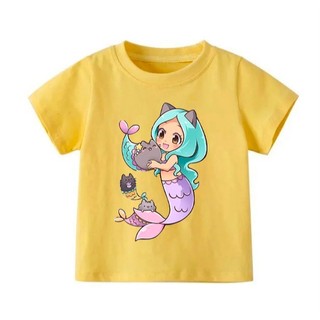 👕 Áo Thun Bé Gái mềm mịn thoáng mát in hình dễ thương 👕 AT447