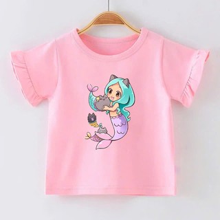 👕 Áo Thun Bé Gái mềm mịn thoáng mát in hình dễ thương 👕 AT447