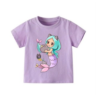 👕 Áo Thun Bé Gái mềm mịn thoáng mát in hình dễ thương 👕 AT447