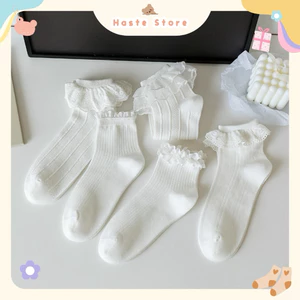 Vớ Tất Nữ Cổ Cao Ren Bèo Ở Viền Lolita Học Sinh Trẻ Trung Nhật Bản Kiểu Dáng Dễ Thương