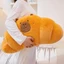 Gấu Bông Gối Ôm Capybara Sừng Bò - Gấu Nâu Cosplay Bánh Mì G182 đáng yêu