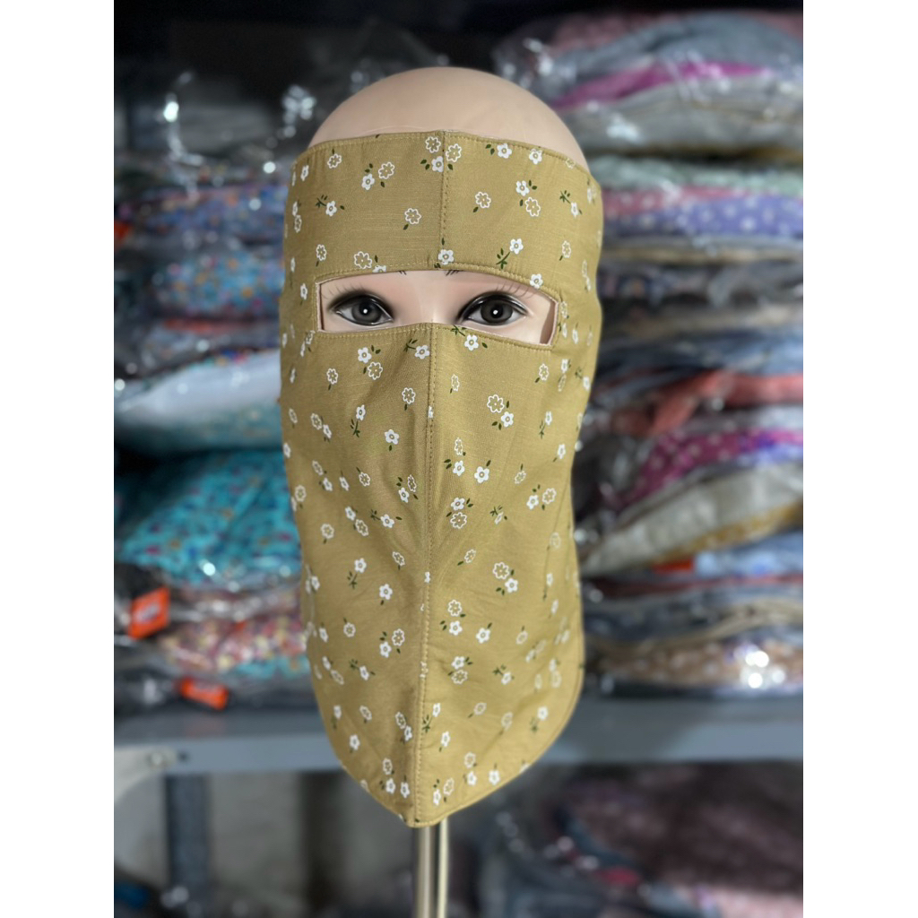 Khẩu Trang Yếm Che Trán Dán Chất Vải 2 Lớp Thấm Hút