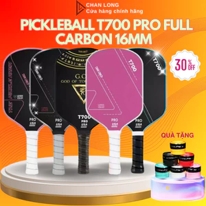 Vợt Pickleball T700 Pro Chính Hãng CHANLONG Full Carbon 16mm Mặt Nhám Cho Thi Đấu, Luyện Tập, Mới Chơi