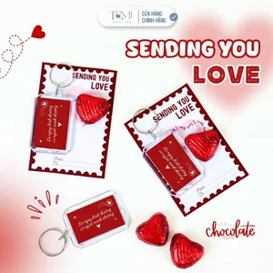 Card Socola Kèm Móc Khóa Thông Điệp – Quà Tặng Người Yêu, Tạo Bất Ngờ, Dùng Dịp Đặc Biệt