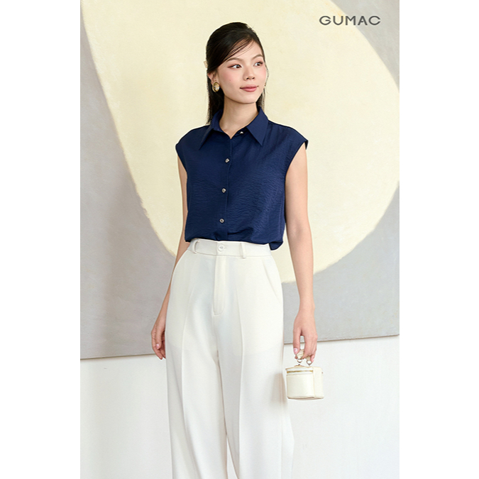 Áo Sơ Mi Nữ Kiểu Phom Rộng Vừa Cột Dây Eo Cách Điệu Thời Trang GUMAC AF11055