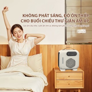 Máy Sưởi Cao Cấp Mini QCOOKO Quạt Sưởi Để Bàn 2 Chiều 2200W Làm Nóng Nhanh Tiết Kiệm Điện