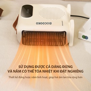 Máy Sưởi Cao Cấp Mini QCOOKO Quạt Sưởi Để Bàn 2 Chiều 2200W Làm Nóng Nhanh Tiết Kiệm Điện