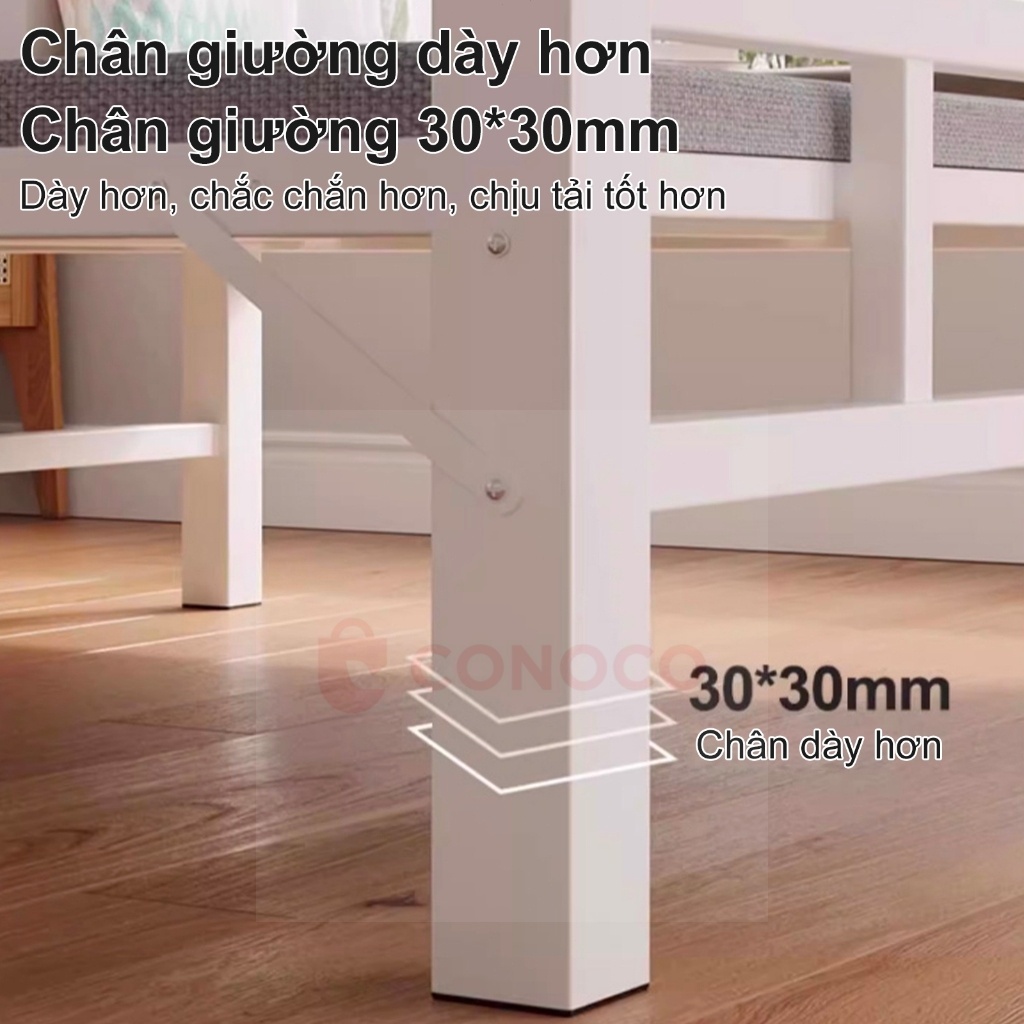 CONOCO Giường gấp gọn có nệm êm, chịu lực 300kg phù hợp phòng trọ/căn hộ nhỏ  Tổng Kho