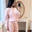 Set bộ nỉ nữ GUMIN thiết kế áo cổ tròn dáng bo gấu thể thao kèm quần bo gấu chun thêu logo sang chảnh thanh lịch