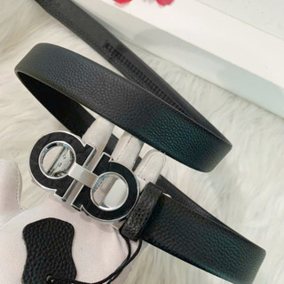 Thắt lưng nam da bò khóa tự động mặt dập vân da rắn siêu chất full box quà sinh nhật sang trọng