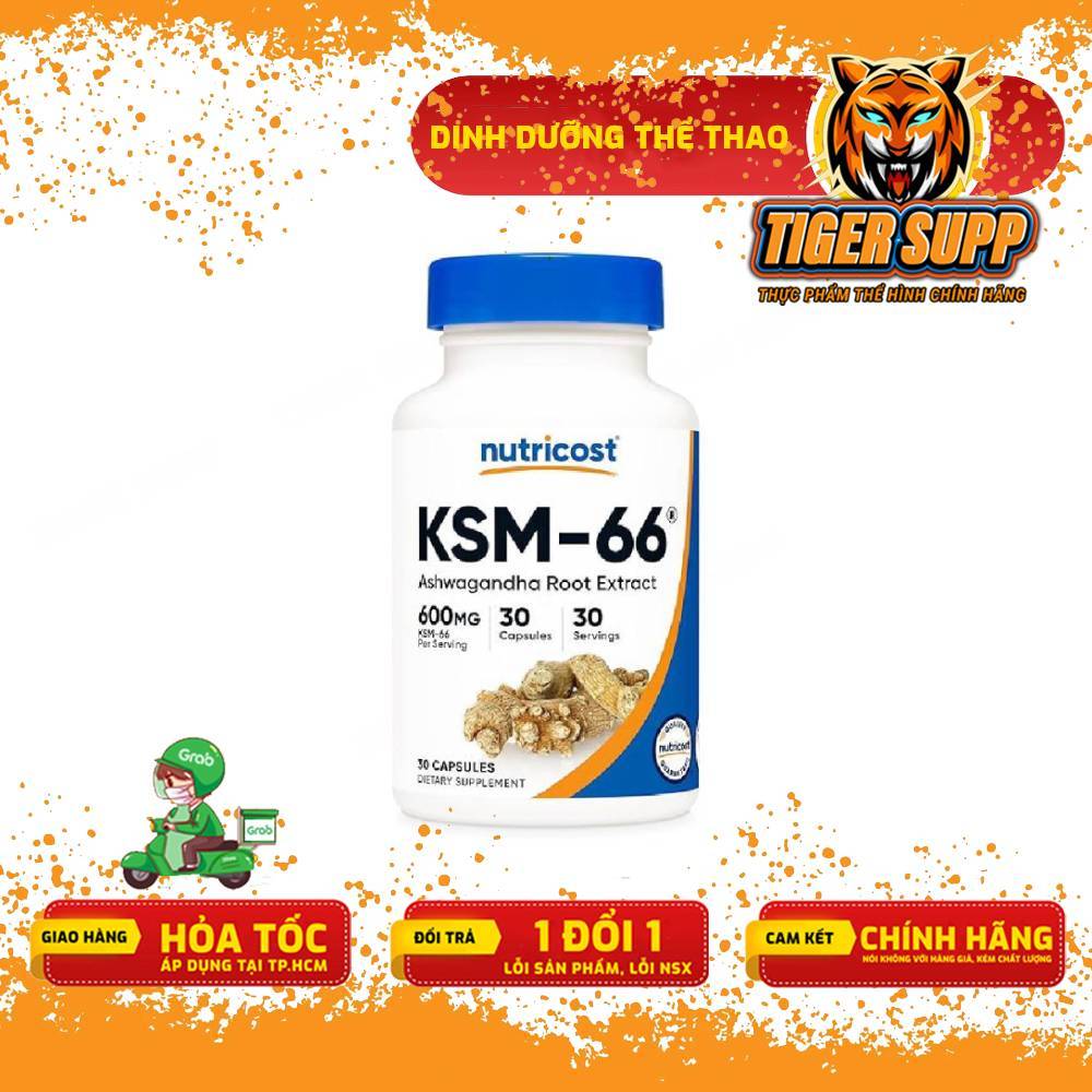 Nutricost KSM-66 Ashwagandha Root Extract 600mg– Tinh Thần Thoải Mái
