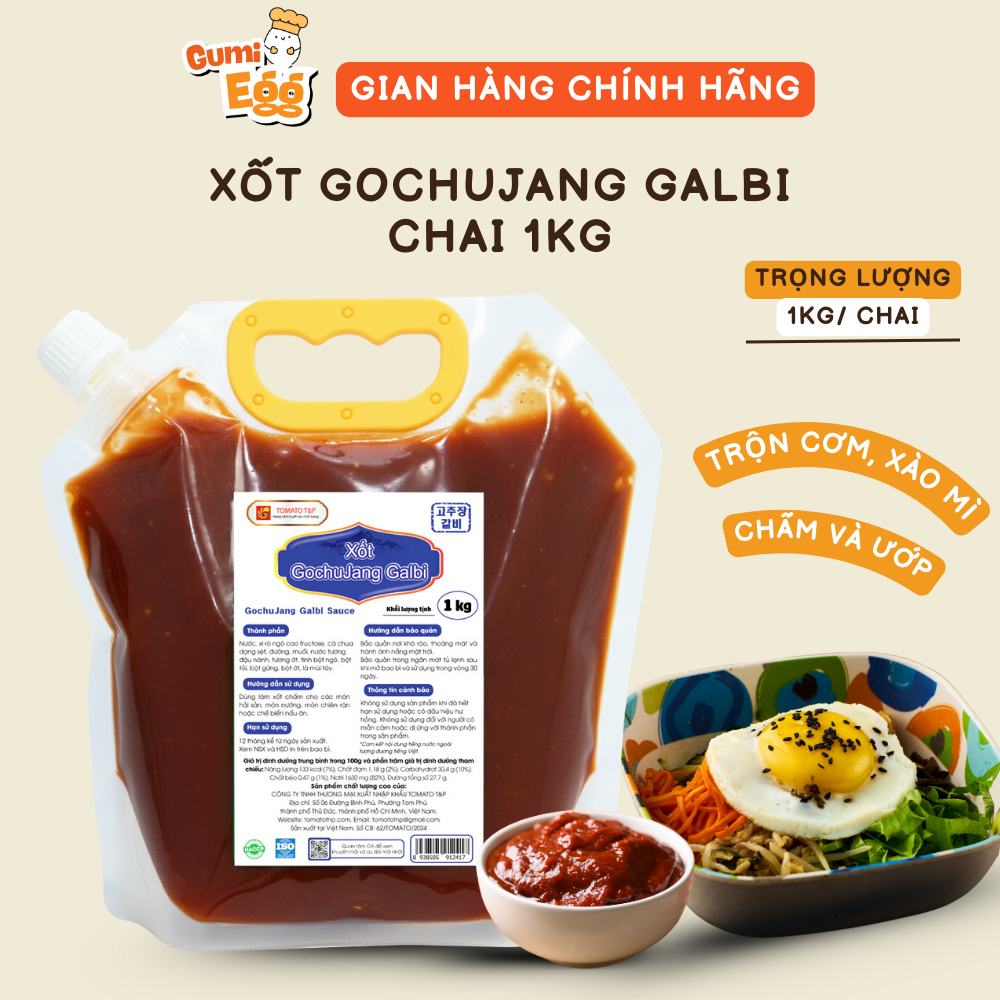 Xốt Gochujang Galbi Tomato T&P Dùng Trộn Cơm Bibimbap, Cơm Trộn Hàn Quốc, Mì Trộn, Chấm Thịt Nướng