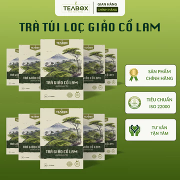 [COMBO 10 HỘP] Trà Giảo Cổ Lam TEABOX Hộp 30 Túi Lọc Tem Chỉ x 3 Gram Tiêu Chuẩn ISO 22000