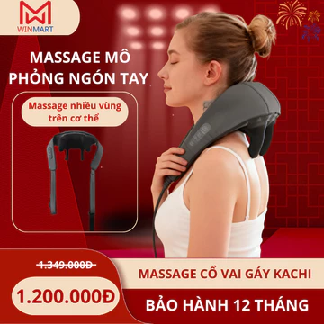 Máy massage cổ vai gáy Kachi MK366 - Mô phỏng ngón tay - Nhiều chế độ massage - Giảm đau cổ vai gáy
