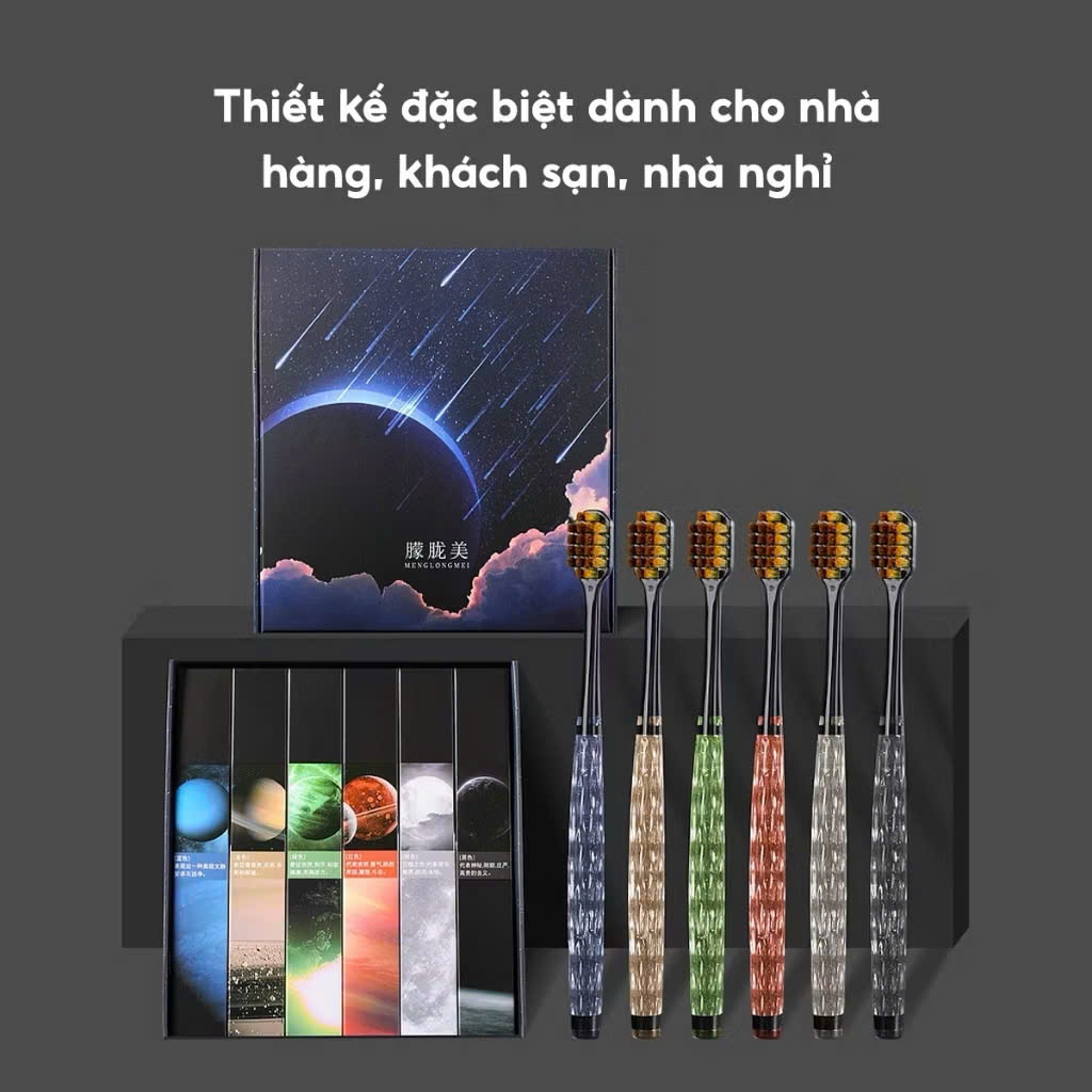 Bàn Chải Đánh Răng Pha Lê, Bàn Chải Lông Mềm Mịn Kiểu Dáng Sang Trọng