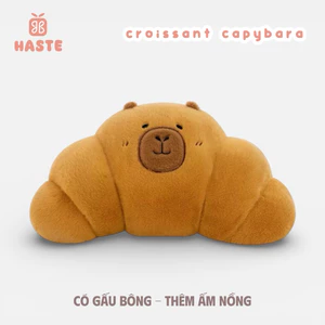 Gấu Thú Bông Capybara Bánh Sừng Trâu Croissant Chuột Lang Nước Siêu Mềm Mịn Siêu Dễ Thương Quà Tặng Độc Đáo