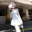 Váy liền ống trên ngực nơ viền ren trẻ trung ngọt ngào váy phồng hot girl tôn dáng gầy chít eo cho nữ