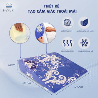 Gối Kê Cao Đầu Chống Trào Ngược Dạ Dày Thực Quản Hanako, Giảm Ợ Chua, Ngủ Ngon Hơn Cao 16cm