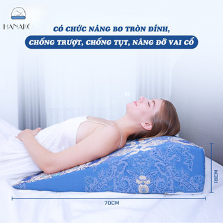 Gối Kê Cao Đầu Chống Trào Ngược Dạ Dày Thực Quản Hanako, Giảm Ợ Chua, Ngủ Ngon Hơn Cao 16cm