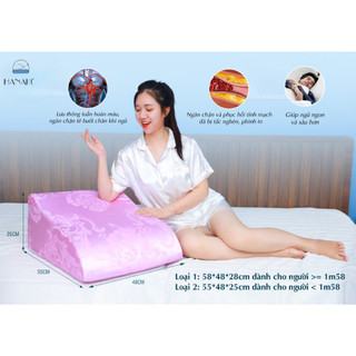 Gối Kê Chân Cao 25cm & 28cm Hanako – Chuyên Dụng Giãn Tĩnh Mạch, Phù Hợp Mọi Nhóm Khách