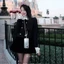 Set áo váy dạ GUMIN thiết kế áo phối tay xếp ly kèm nơ cổ tiểu thư và chân váy xoè dáng ngắn sang trọng thanh lịch