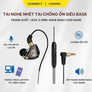Tai Nghe Dây Nhét Tai Chống Ồn X6 Âm Thanh Siêu Bass Nghe Nhạc, Xem Phim, Chơi Game Cực Đã Tích Hợp Mic Lọc Âm, Jack 3.5